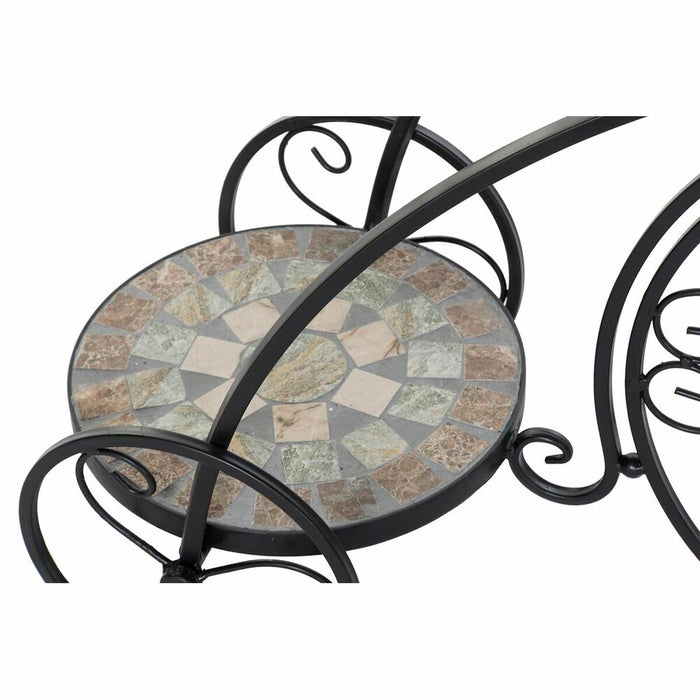 Ghiveci DKD Home Decor Bicicletă Ceramică Mozaic Negru Forjare (70 x 28 x 57 cm)