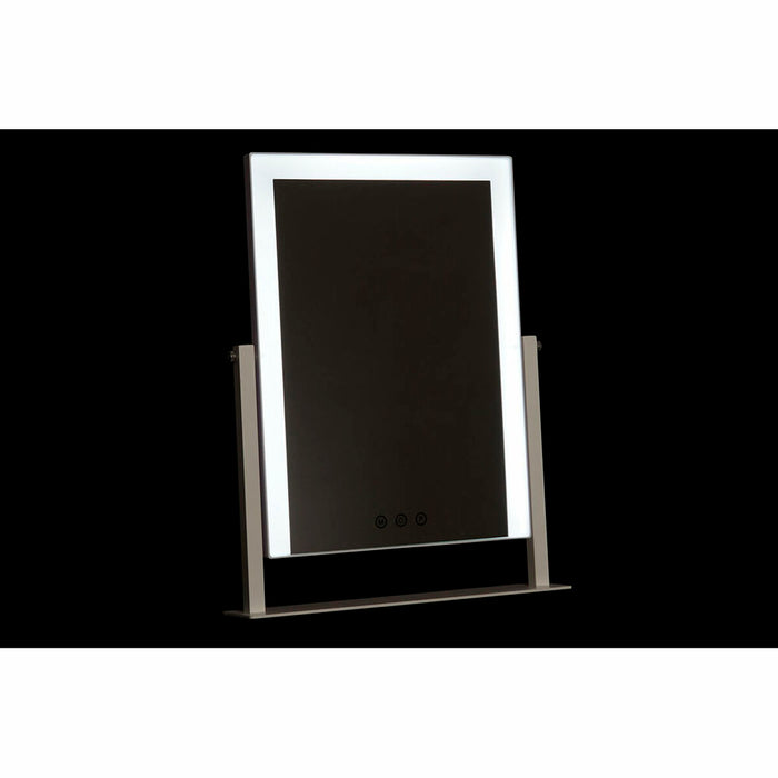 Oglindă LED Tactilă de Birou DKD Home Decor Metal Alb (35 x 2 x 45 cm)