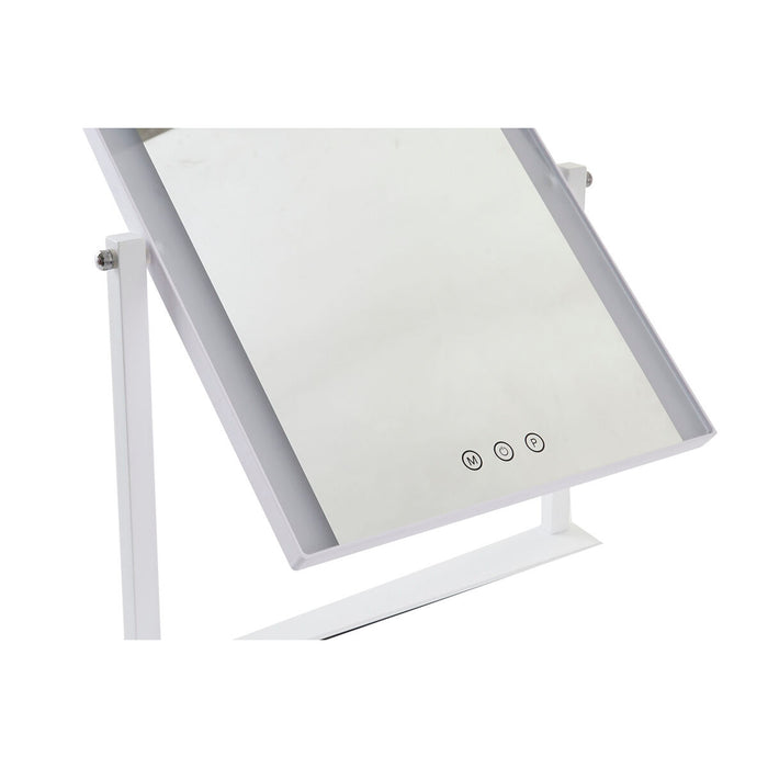 Oglindă LED Tactilă de Birou DKD Home Decor Metal Alb (35 x 2 x 45 cm)