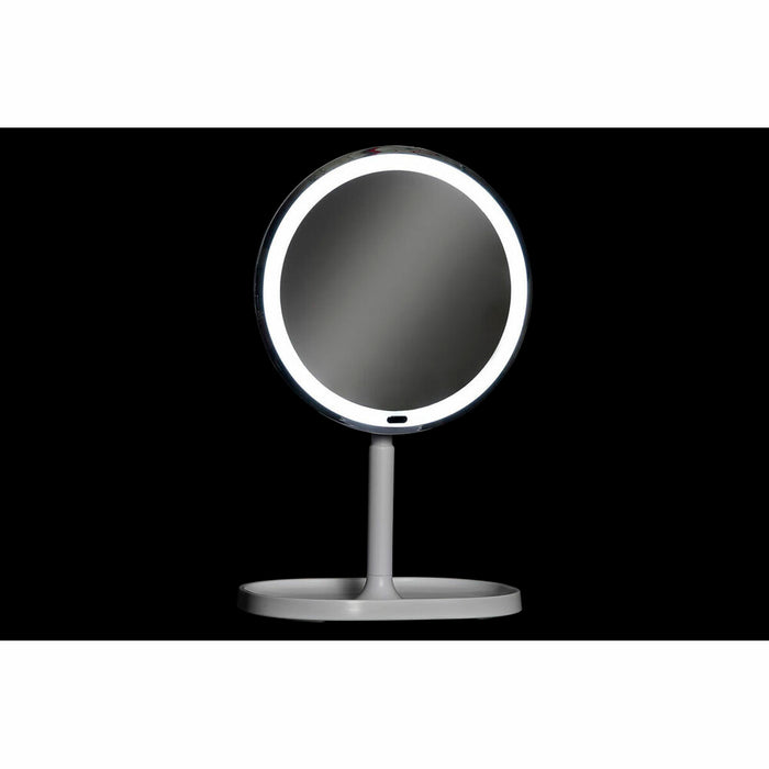 Oglindă cu Efect de Mărire cu LED DKD Home Decor 20 x 20 x 33 cm Alb Plastic