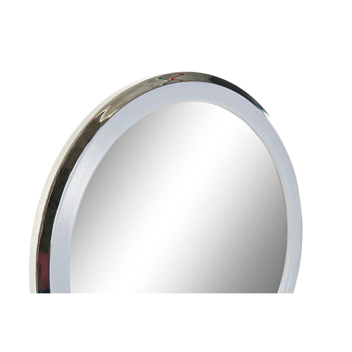 Oglindă cu Efect de Mărire cu LED DKD Home Decor 20 x 20 x 33 cm Alb Plastic