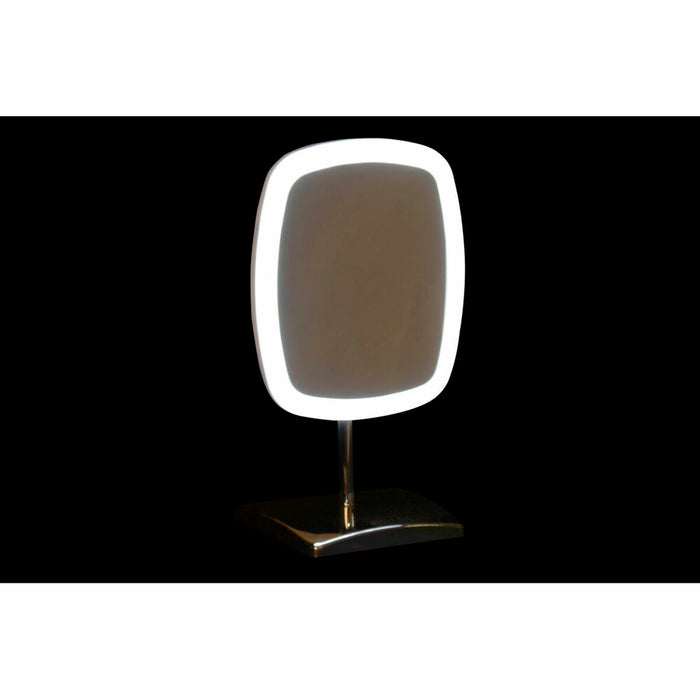 Oglindă cu Efect de Mărire cu LED DKD Home Decor 17 x 13 x 30,5 cm Argintiu Metal