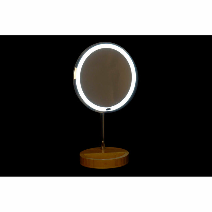 Oglindă cu Efect de Mărire cu LED DKD Home Decor Argintiu 20 x 14 x 34 cm