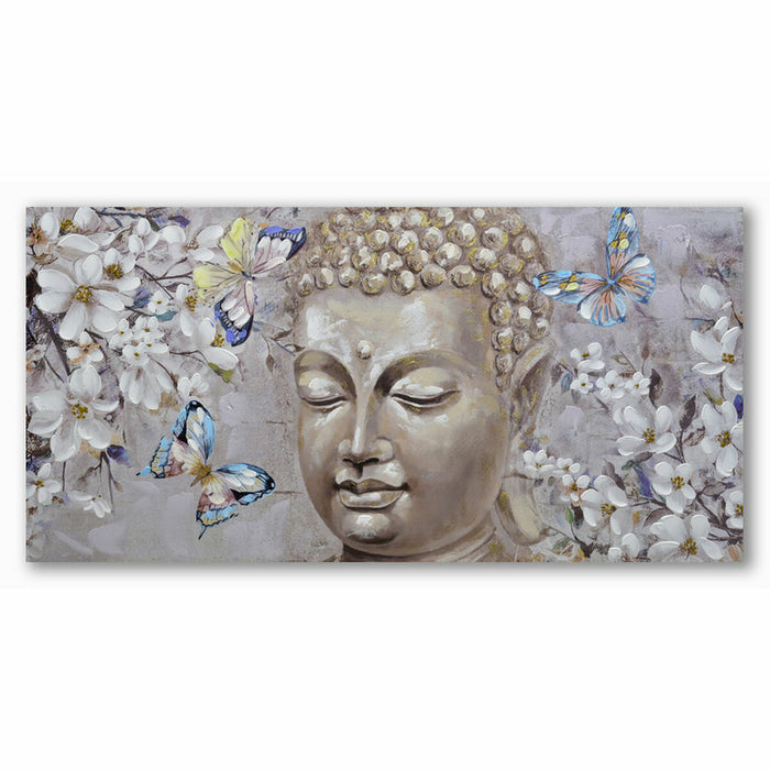 Tablou DKD Home Decor 120 x 3 x 60 cm Květiny Oriental (2 Unități)