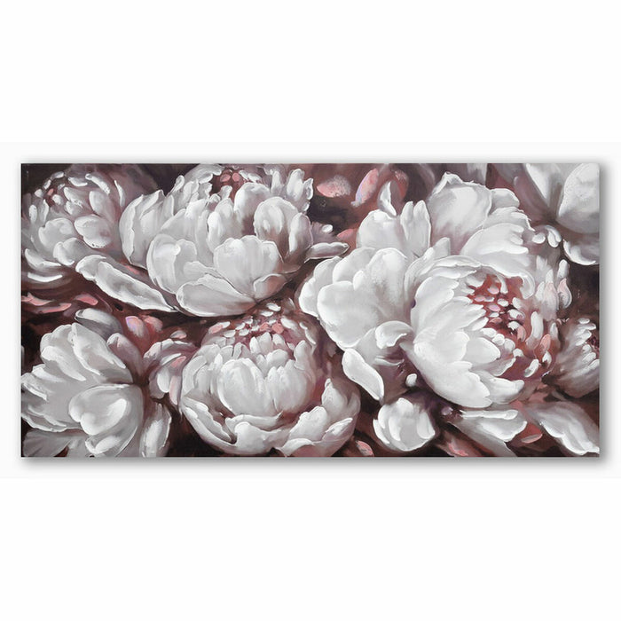 Tablou DKD Home Decor 120 x 3 x 60 cm Květiny Romantic (2 Unități)