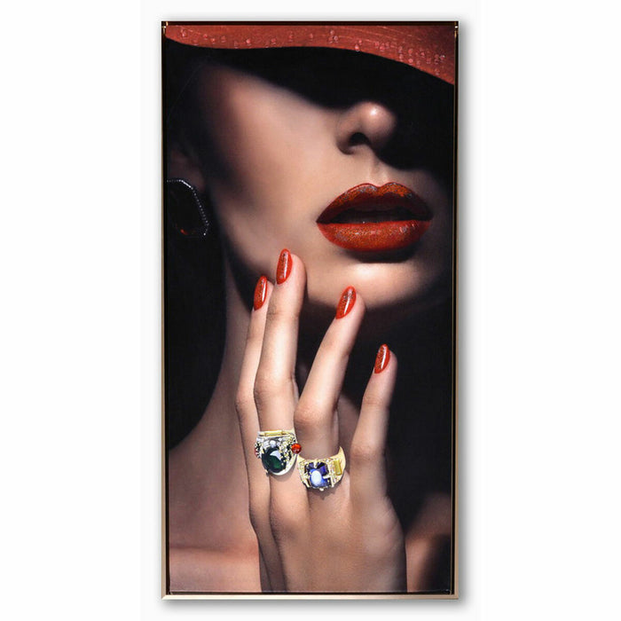 Tablou DKD Home Decor 53 x 3,5 x 103 cm Femeie Modern (4 Piese)