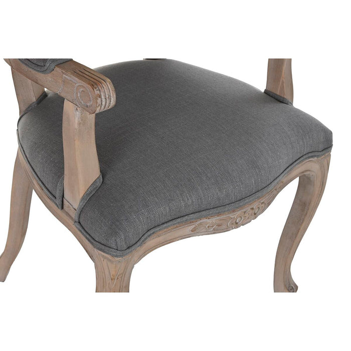 Scaun de Sufragerie DKD Home Decor Gri închis 57 x 57 x 94 cm