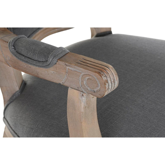 Scaun de Sufragerie DKD Home Decor Gri închis 57 x 57 x 94 cm