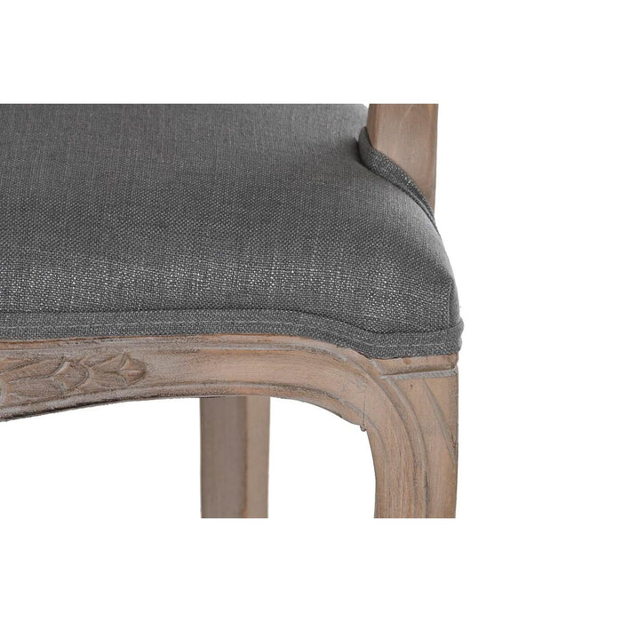 Scaun de Sufragerie DKD Home Decor Gri închis 57 x 57 x 94 cm