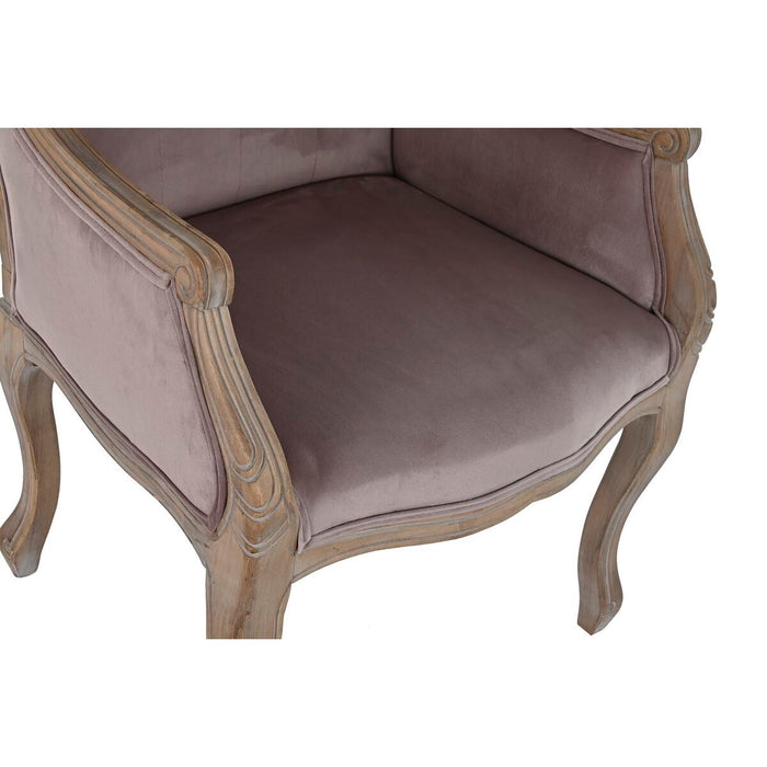 Scaun de Sufragerie DKD Home Decor Roz Natural 62 x 55 x 100 cm 63,5 x 50 x 102 cm