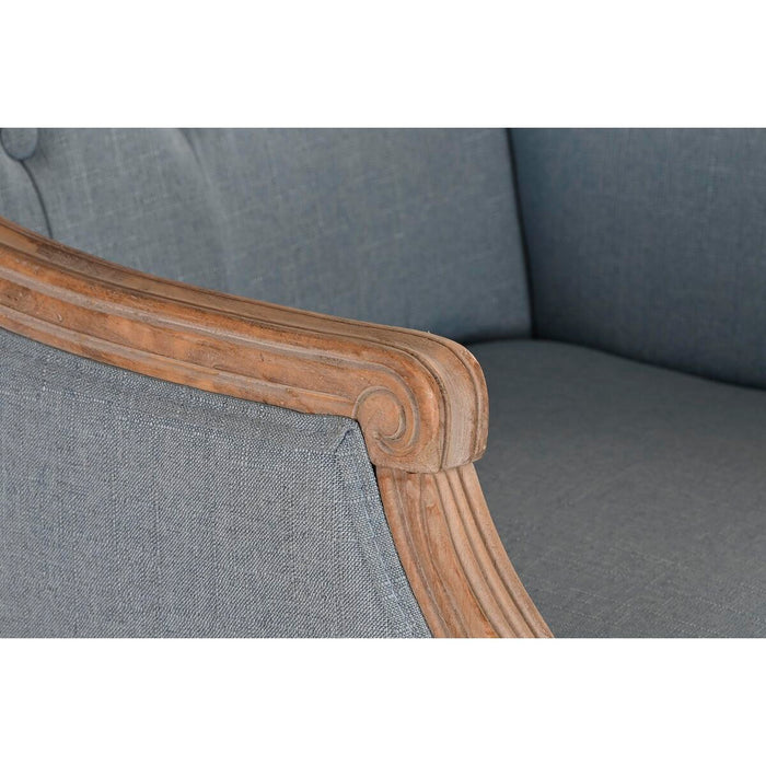 Scaun de Sufragerie DKD Home Decor Albastru Natural 30 x 40 cm 62 x 55 x 100 cm 63,5 x 50 x 102 cm