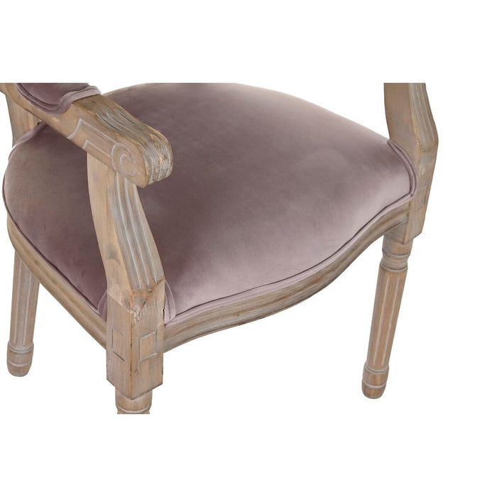 Scaun de Sufragerie DKD Home Decor 55 x 52 x 95 cm Roz
