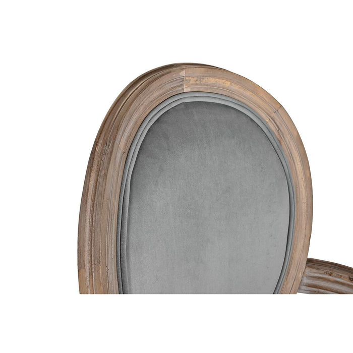 Fotoliu DKD Home Decor Gri Poliester Lemn Lemn de cauciuc Plastic 55 x 46 x 95 cm 55 x 57 x 95 cm
