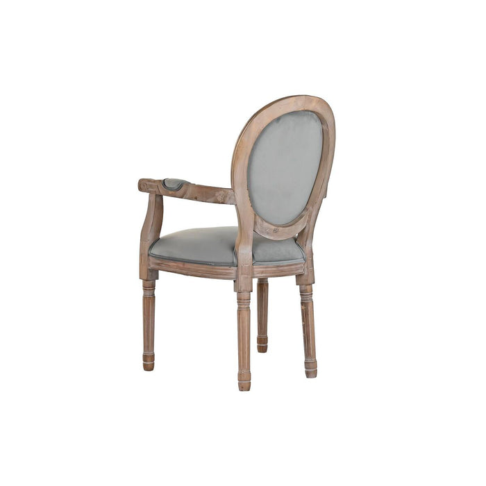 Fotoliu DKD Home Decor Gri Poliester Lemn Lemn de cauciuc Plastic 55 x 46 x 95 cm 55 x 57 x 95 cm