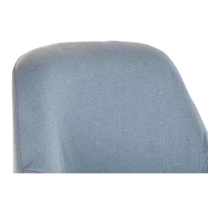Scaun de Sufragerie DKD Home Decor Albastru Alb 61 x 68 x 78 cm