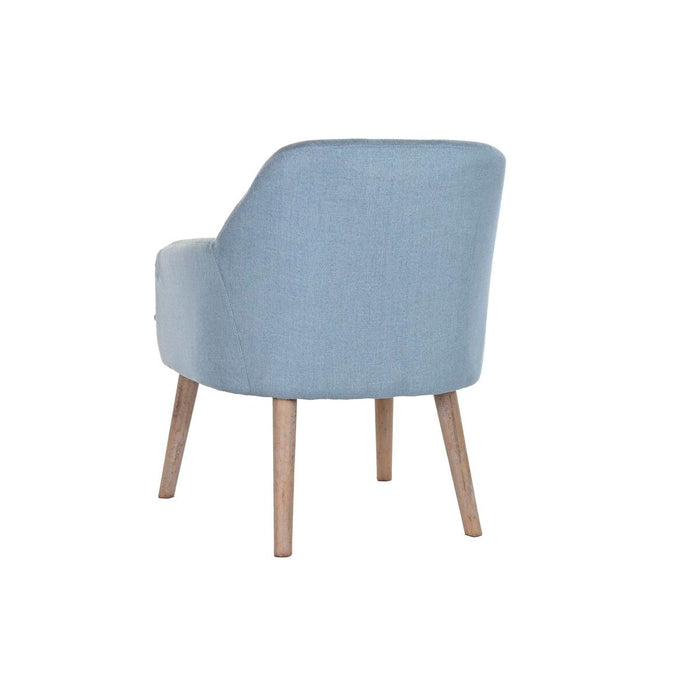 Scaun de Sufragerie DKD Home Decor Albastru Alb 61 x 68 x 78 cm