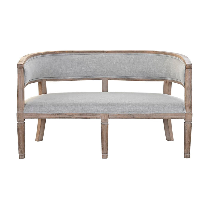 Canapea DKD Home Decor Lin Lemn de cauciuc Gri deschis (122 x 69 x 72 cm)