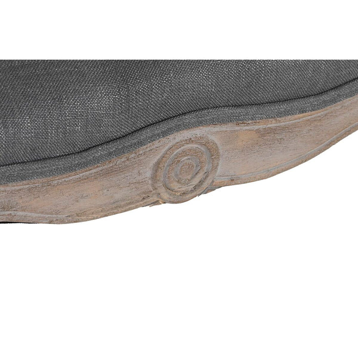 Canapea DKD Home Decor Poliester Lemn de cauciuc Gri închis (107 x 61 x 71 cm)