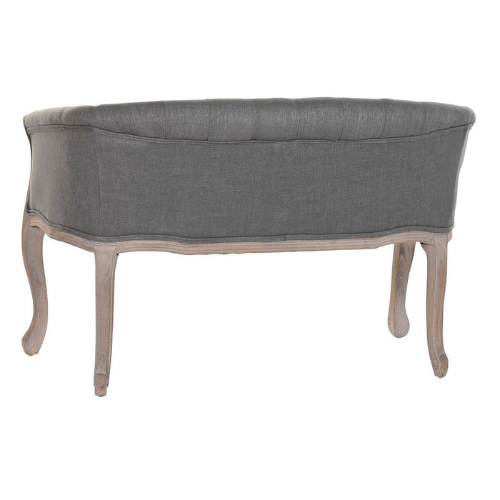 Canapea DKD Home Decor Poliester Lemn de cauciuc Gri închis (107 x 61 x 71 cm)