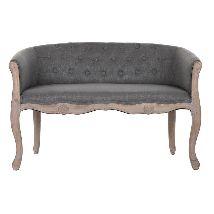 Canapea DKD Home Decor Poliester Lemn de cauciuc Gri închis (107 x 61 x 71 cm)