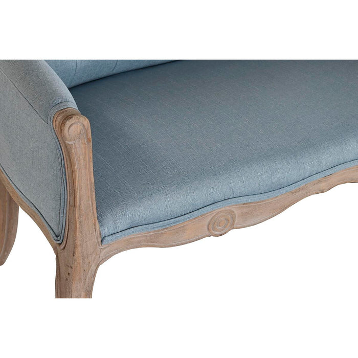 Canapea DKD Home Decor Albastru Poliester Lemn de cauciuc (107 x 61 x 71 cm)