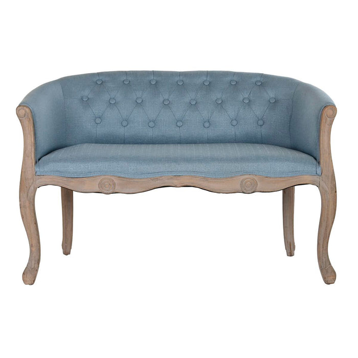 Canapea DKD Home Decor Albastru Poliester Lemn de cauciuc (107 x 61 x 71 cm)