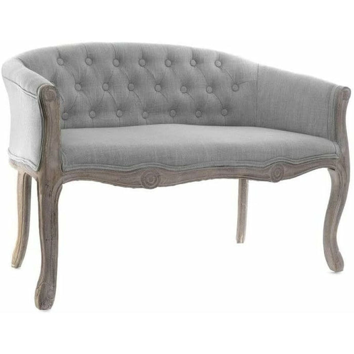 Canapea DKD Home Decor 107 x 60 x 69 cm Gri Кадифе Lemn de cauciuc