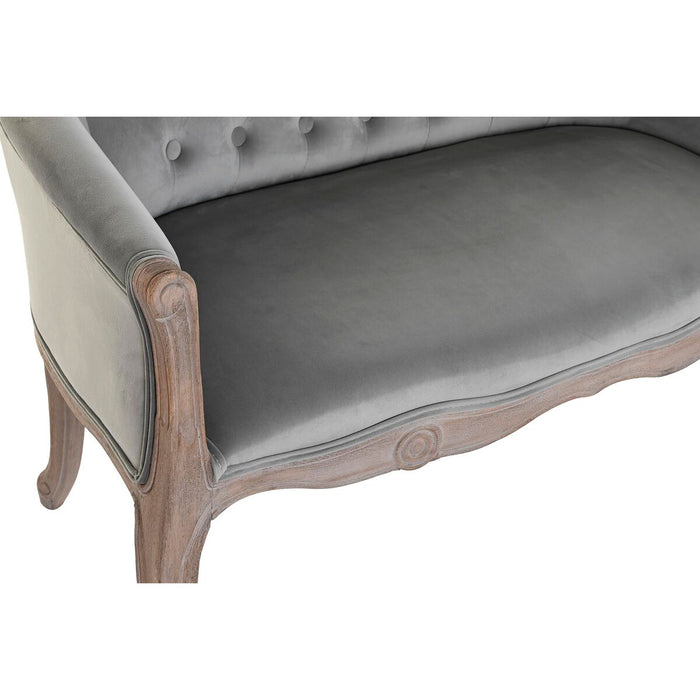 Canapea DKD Home Decor 107 x 60 x 69 cm Gri Кадифе Lemn de cauciuc