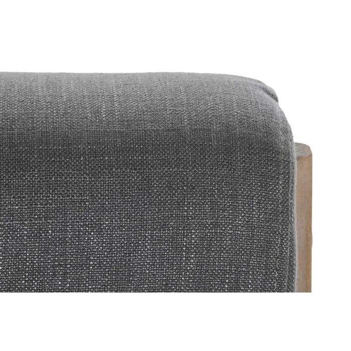 Canapea cu 2 Locuri DKD Home Decor Gri închis Lemn de cauciuc 122 x 85 x 74 cm