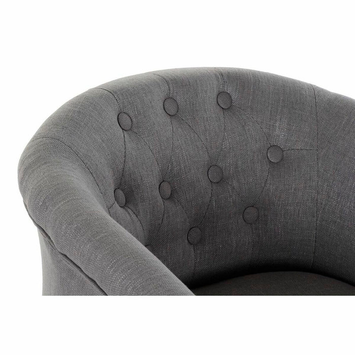 Fotoliu DKD Home Decor Gri Lemn Poliester (58 x 56 x 69 cm)