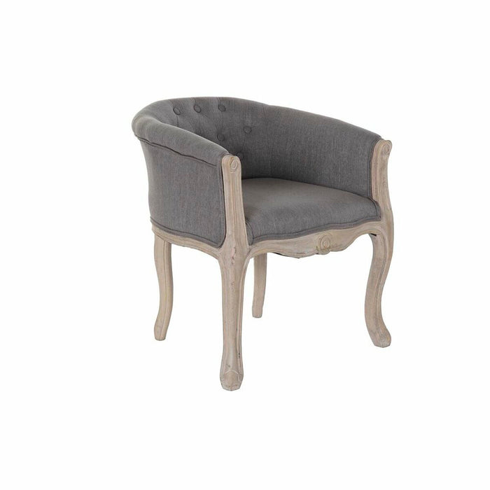 Fotoliu DKD Home Decor Gri Lemn Poliester (58 x 56 x 69 cm)