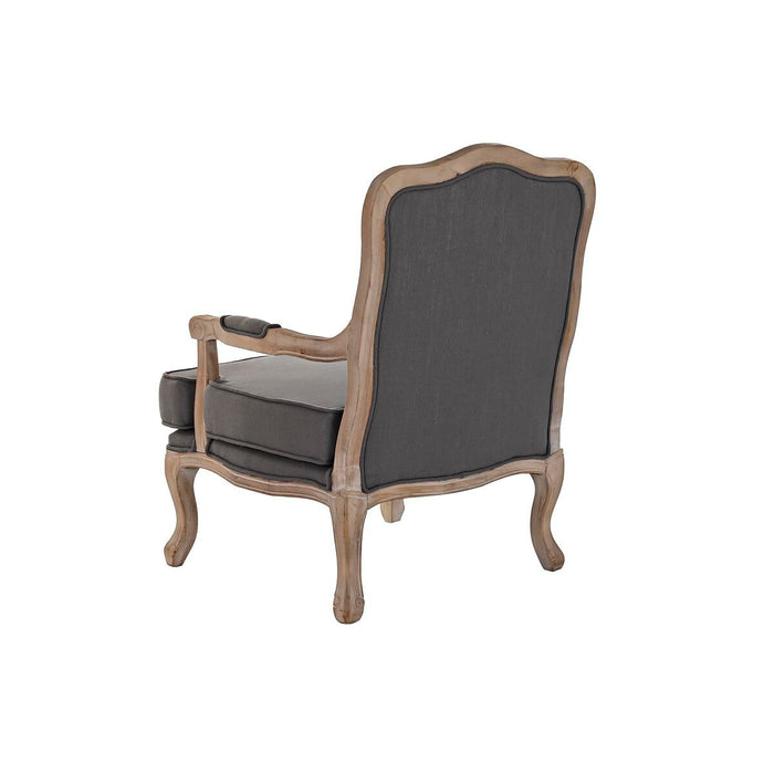 Fotoliu DKD Home Decor Gri Lemn Maro Poliester (70 x 66 x 95,5 cm)