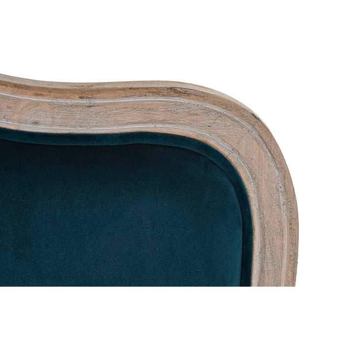 Fotoliu DKD Home Decor Lemn Maro Turquoise Poliester (70 x 66 x 95,5 cm)