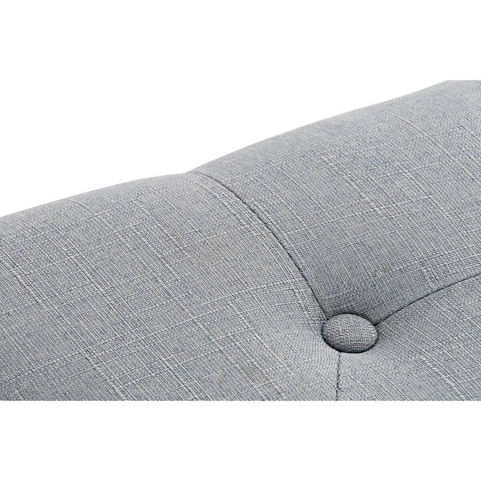 Banchetă DKD Home Decor   Natural Albastru Poliester Кадифе Lemn de cauciuc (125 x 43 x 48 cm)