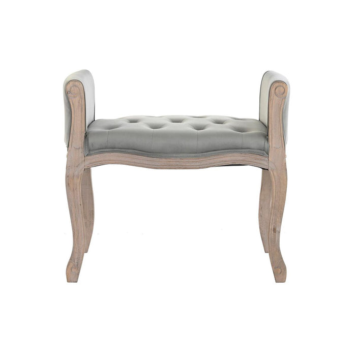 Banchetă DKD Home Decor   Gri Natural Lemn de cauciuc 65 x 46 x 60,5 cm