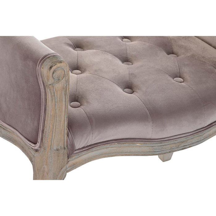 Banchetă DKD Home Decor   Roz Natural Lemn de cauciuc 65 x 46 x 60,5 cm