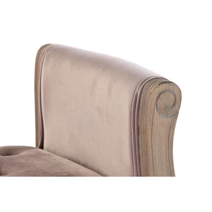 Banchetă DKD Home Decor   Roz Natural Lemn de cauciuc 65 x 46 x 60,5 cm