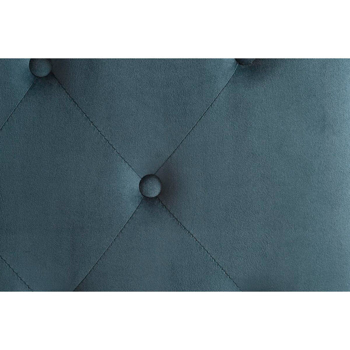 Tăblie de Pat DKD Home Decor Turquoise Natural Lemn de cauciuc 160 x 6 x 120 cm