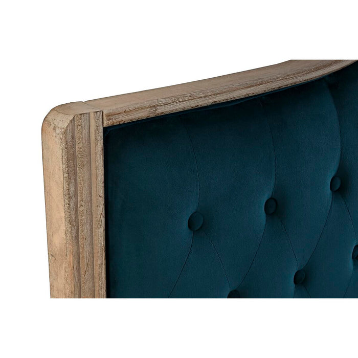 Tăblie de Pat DKD Home Decor Turquoise Lemn Lemn de cauciuc 180 x 8 x 135 cm