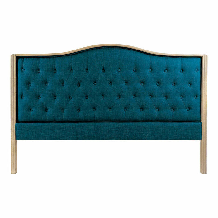 Tăblie de Pat DKD Home Decor Turquoise Lemn Lemn de cauciuc 180 x 8 x 135 cm