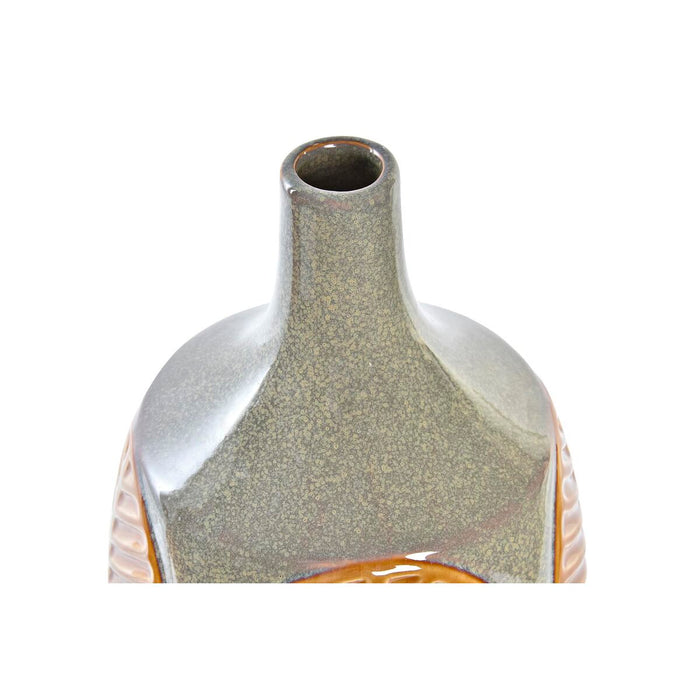 Vază DKD Home Decor Maro Roz Gresie Frunza a unei plante 17 x 17 x 26 cm (2 Unități)