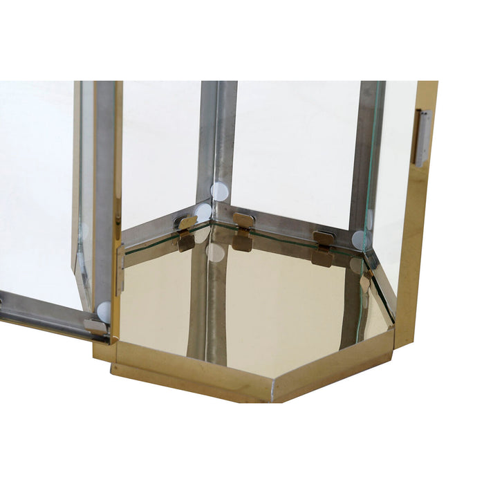 Lucerna DKD Home Decor 24 x 21 x 46 cm Geam Auriu* Oțel Oriental