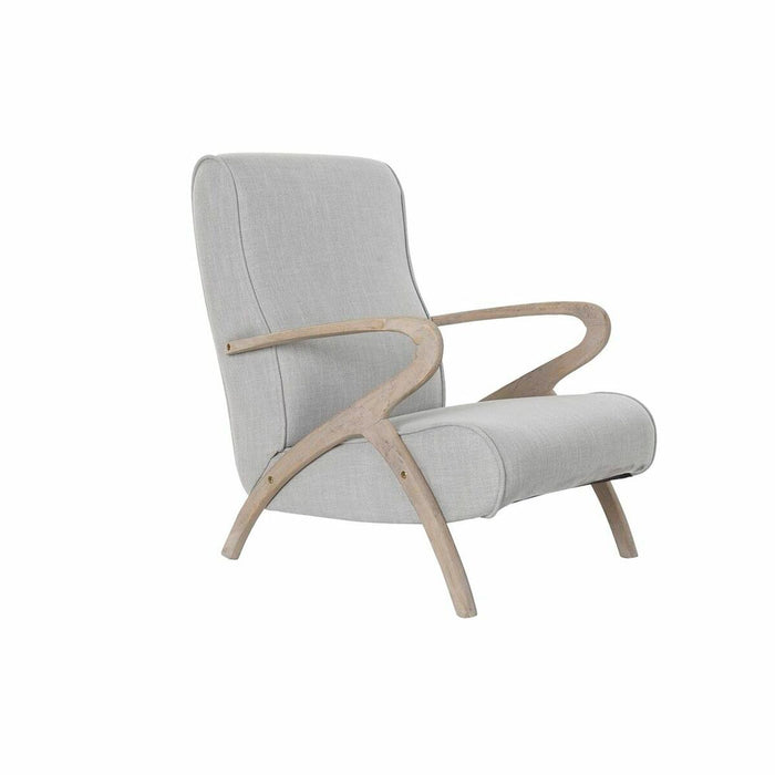 Fotoliu DKD Home Decor Brad Poliester Gri deschis (57 x 55 x 85 cm)