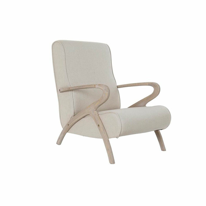 Fotoliu DKD Home Decor Brad Bej Poliester (57 x 55 x 85 cm)