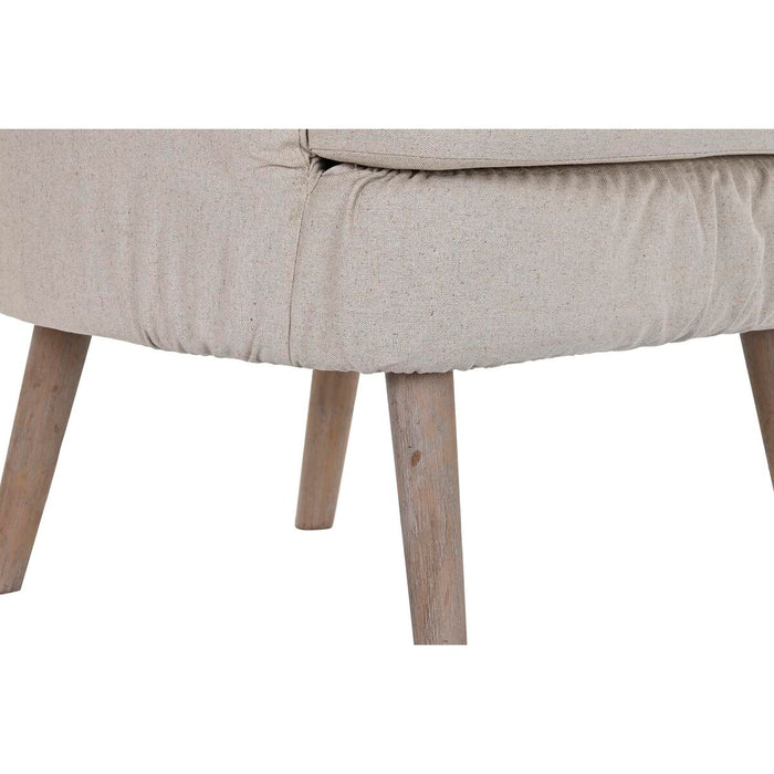 Fotoliu DKD Home Decor Bej Brad 61 x 56 x 75 cm