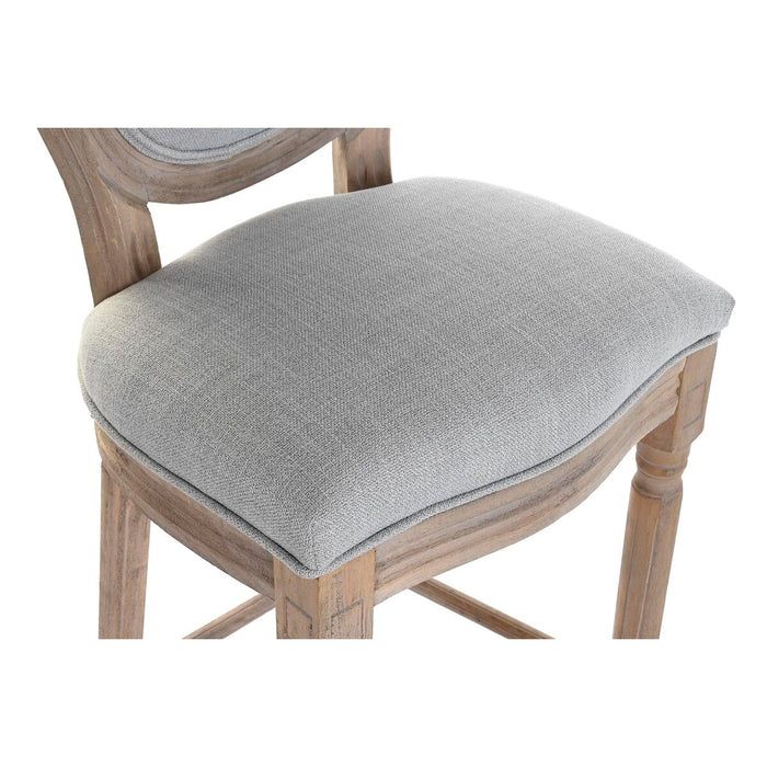 Taburet DKD Home Decor Gri Gri deschis Brad 48 x 42 x 121 cm