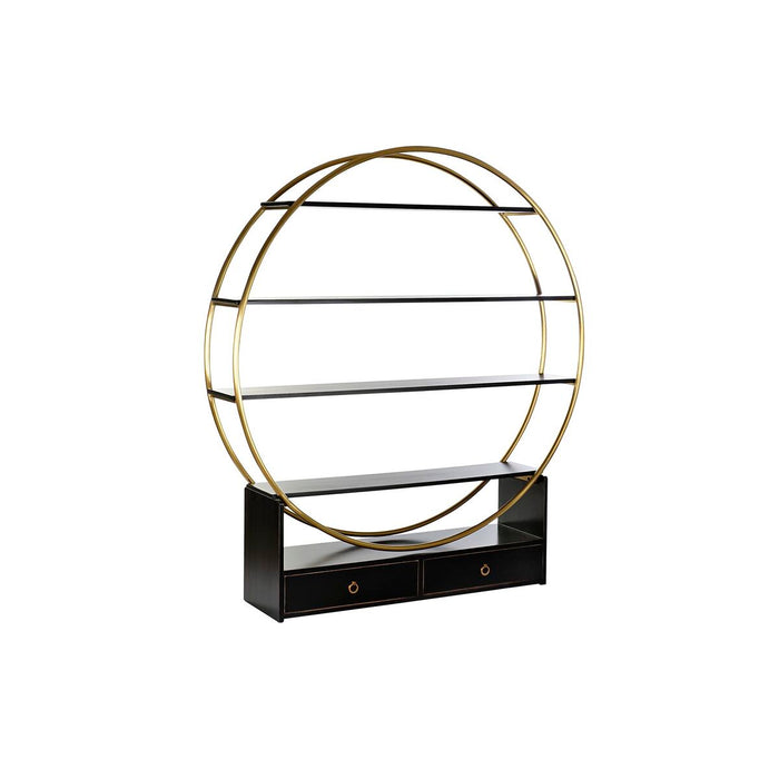 Raft DKD Home Decor Negru Auriu* Metal Plop 160 x 35 x 180 cm