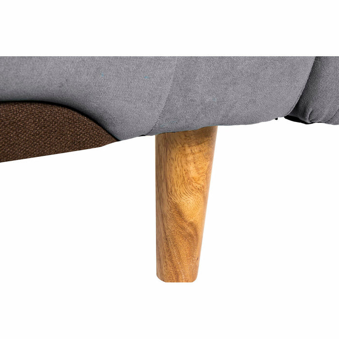 Canapea extensibilă DKD Home Decor Gri Poliester Lemn Plastic Modern Scandi 190 x 75 x 75 cm