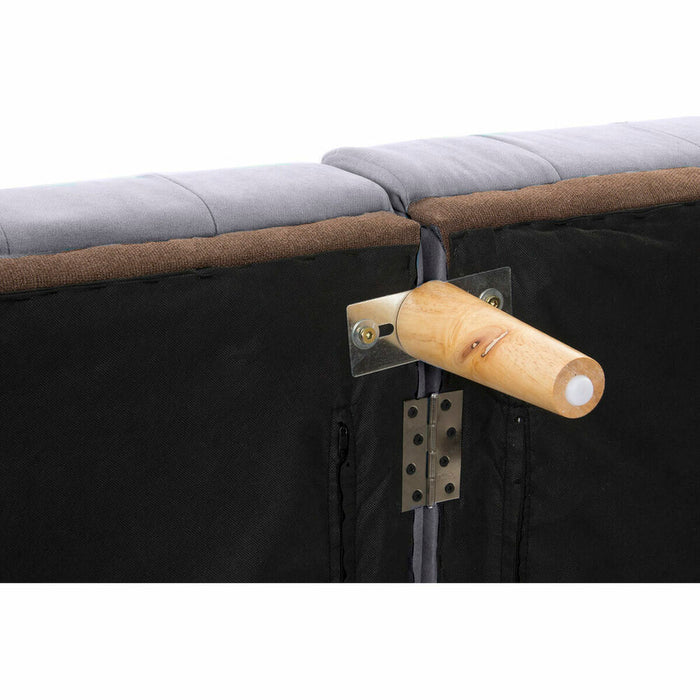 Canapea extensibilă DKD Home Decor Gri Poliester Lemn Plastic Modern Scandi 190 x 75 x 75 cm