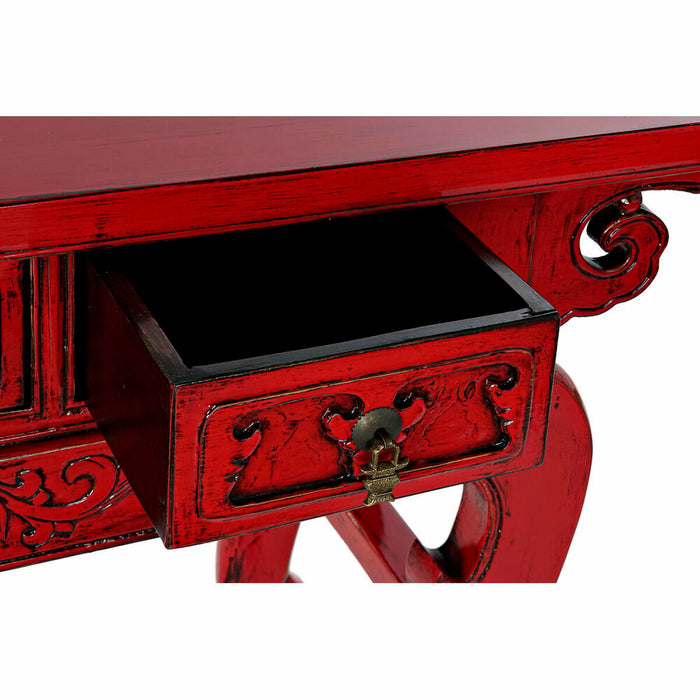 Consolă DKD Home Decor Roșu Metal Lemn de ulm (135 x 37 x 89 cm)